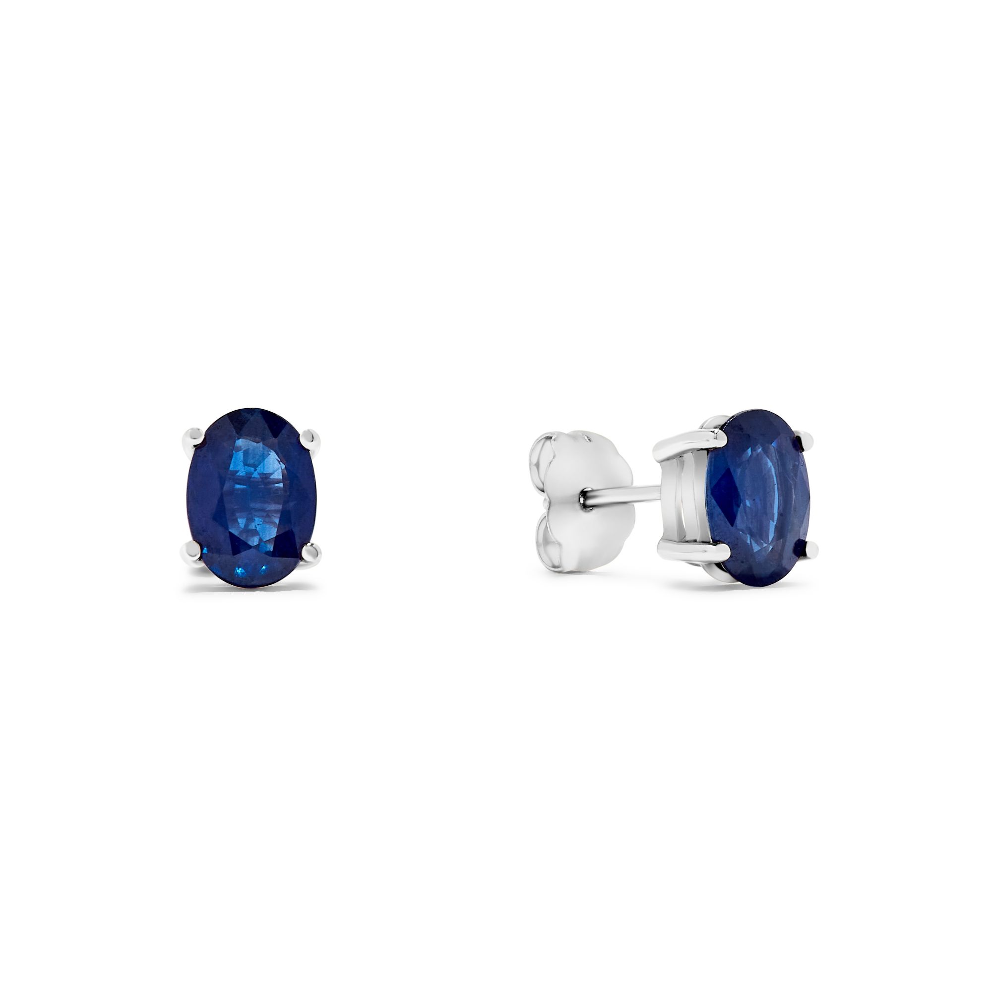 White gold online sapphire stud earrings